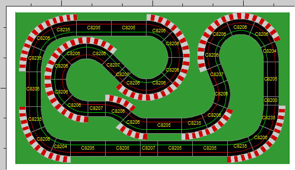 Free slot track layout